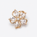 Openwork Five-Petal Flower Statement Brooch Pin