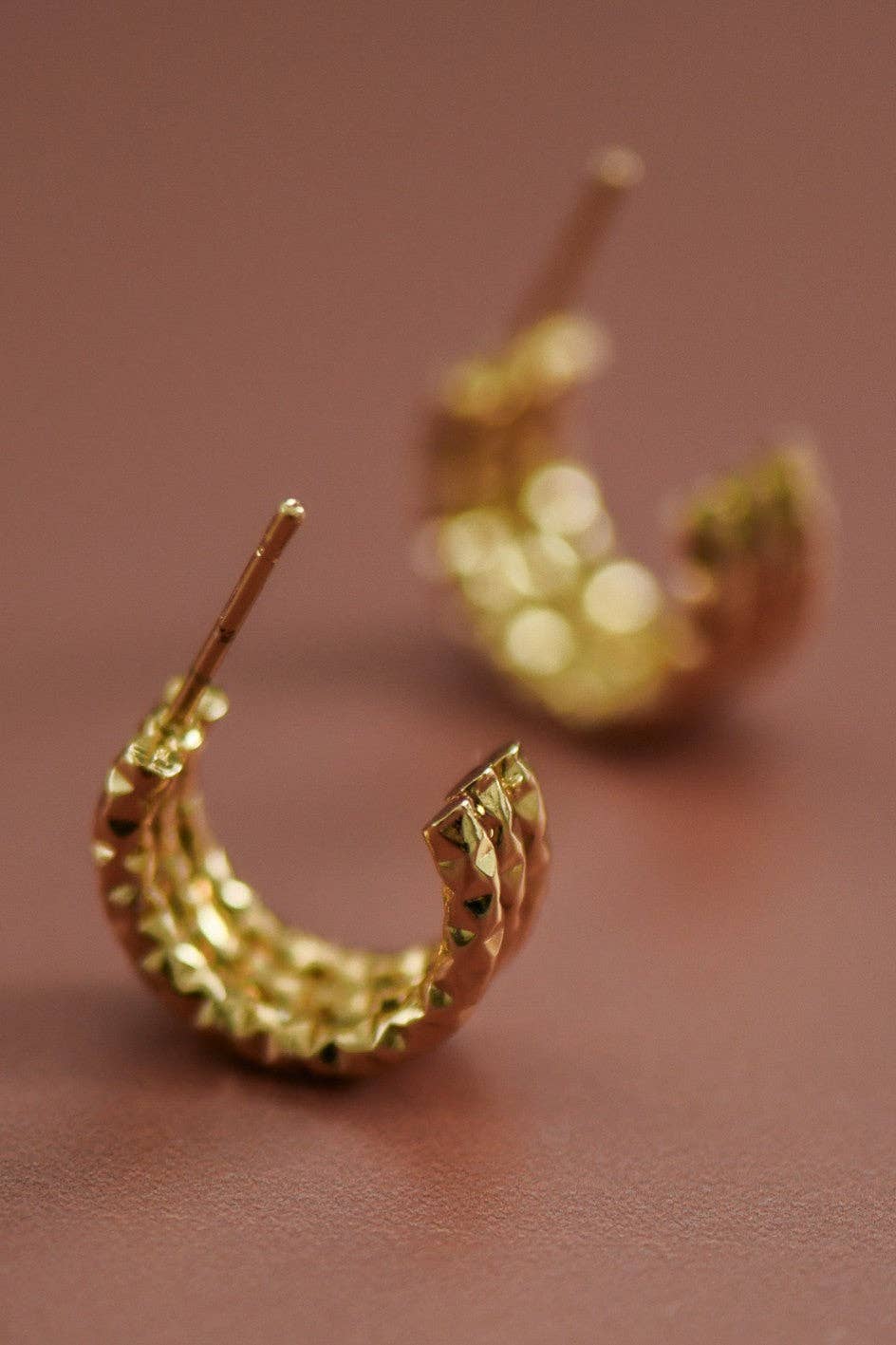 18K Gold Plated Waterproof Stainless Steel Hoop Earrings - 7366: S0OX3T7366