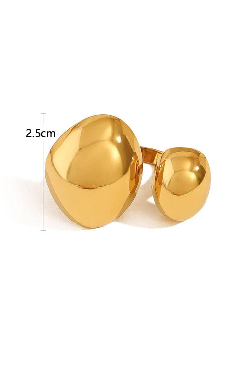 18K Gold Plated Waterproof Stainless Steel Ring - 7962: S0OX3T7962