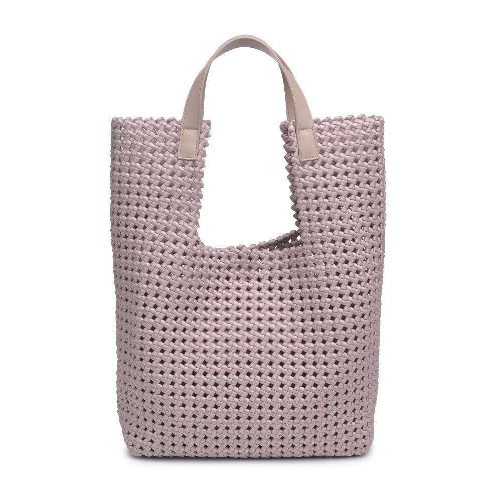 Zenith Zen Hand Woven Knot Tote: Nude